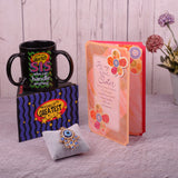 Amazing Evil Eye Keychain With Sister Greeting Card and Mug