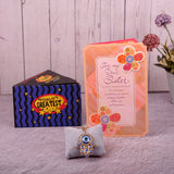 Amazing Evil Eye Keychain With Sister Greeting Card and Mug
