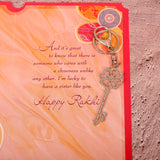 Rinestone Keychain With Sister Greeting Card