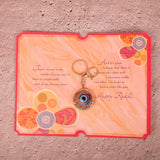 Beautiful Evil Eye Keychain With Sister Greeting Card