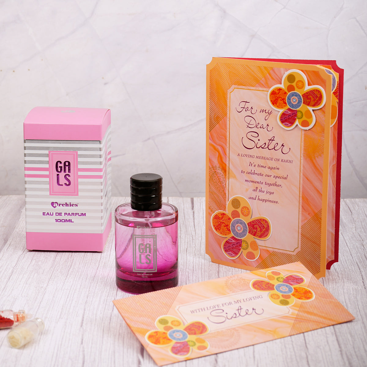 Gals Perfume with Sister Greeting Card