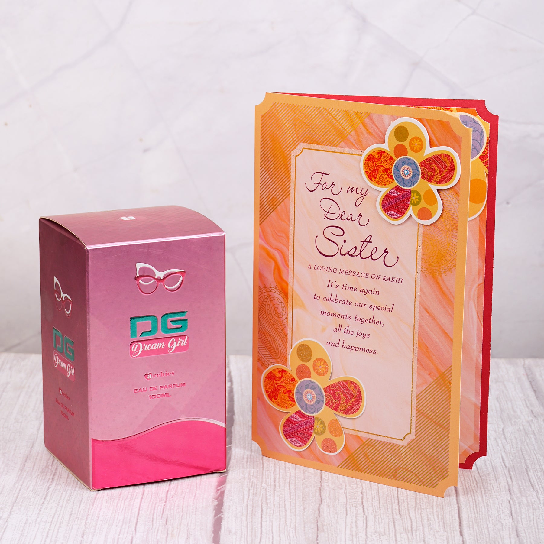 Dream Girl Perfume with Sister Greeting Card