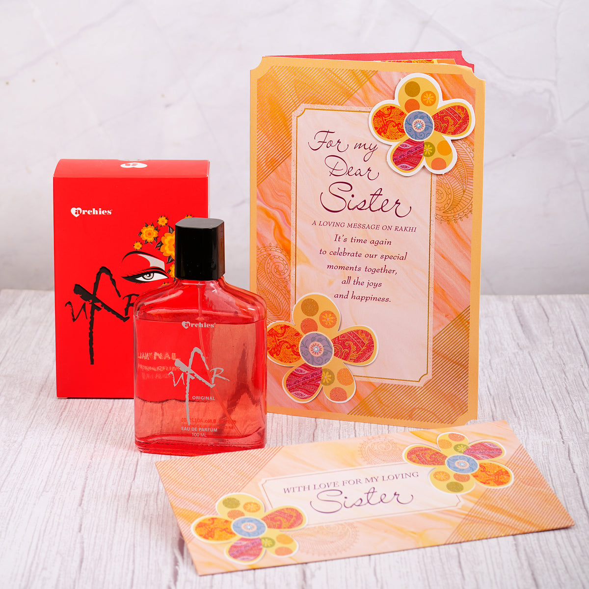 Uxr Perfume with Sister Greeting Card