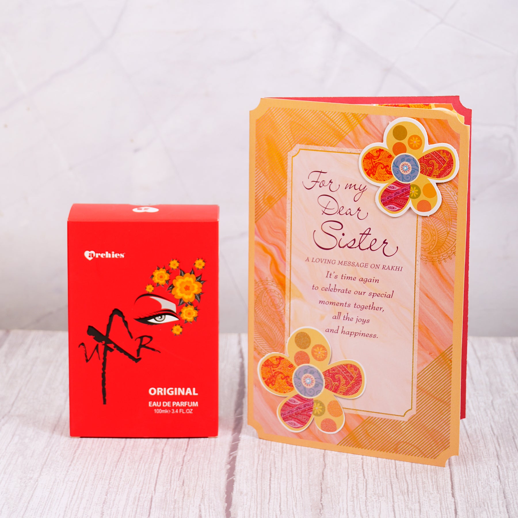 Uxr Perfume with Sister Greeting Card