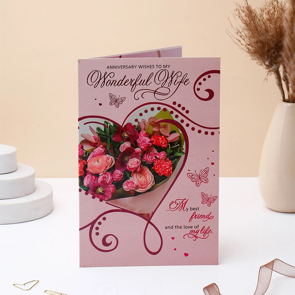 Wishes To My Wonderful Wife Greeting Card