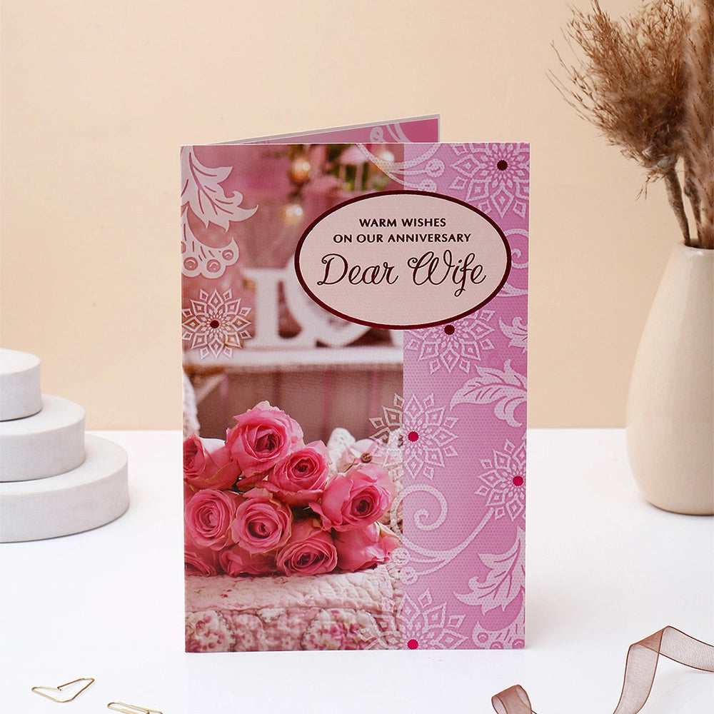 Warm Wishes to My Dear Wife On Anniversary Greeting Card