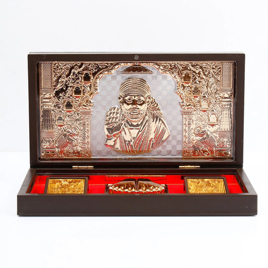Sai Baba Gold Plated Prayer Box