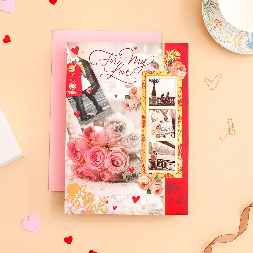 For My Love Greeting Card With Envelope