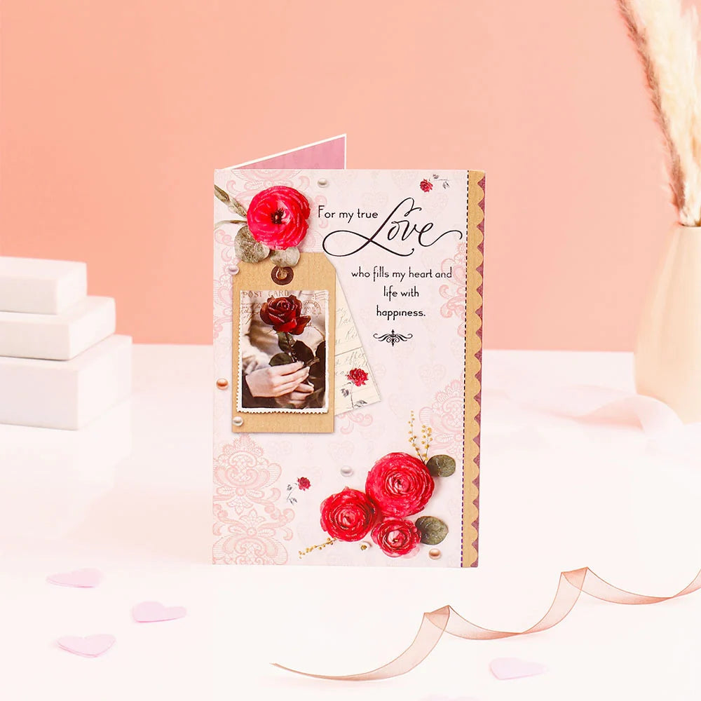 For My True Love Greeting Card With Envelope