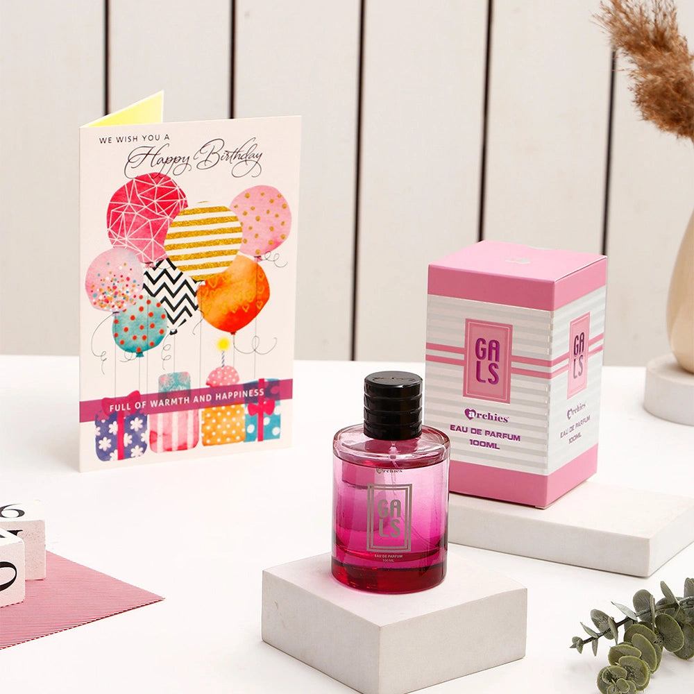 We Wish You A Happy Birthday Greeitng Card and Perfume