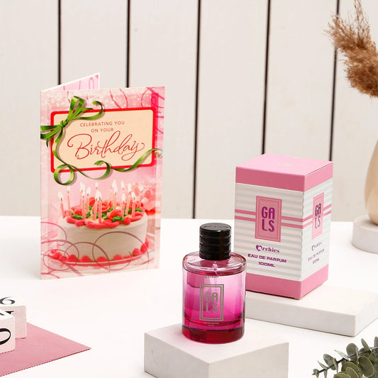 Celebrating You On Your Birthday Greeting Card and Perfume