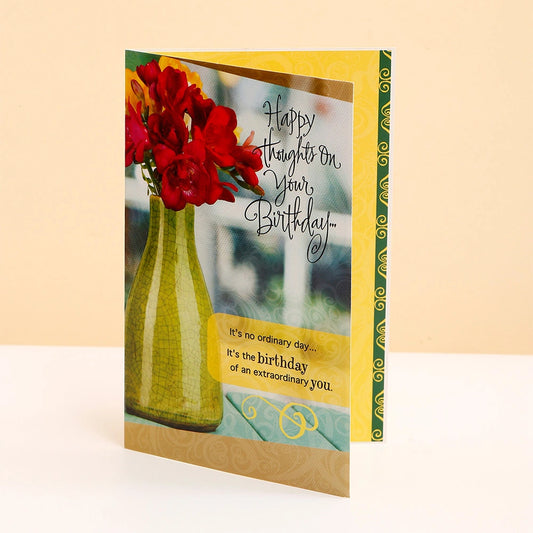 Happy Thoughts On Your Birthday Greeting Card and Perfume