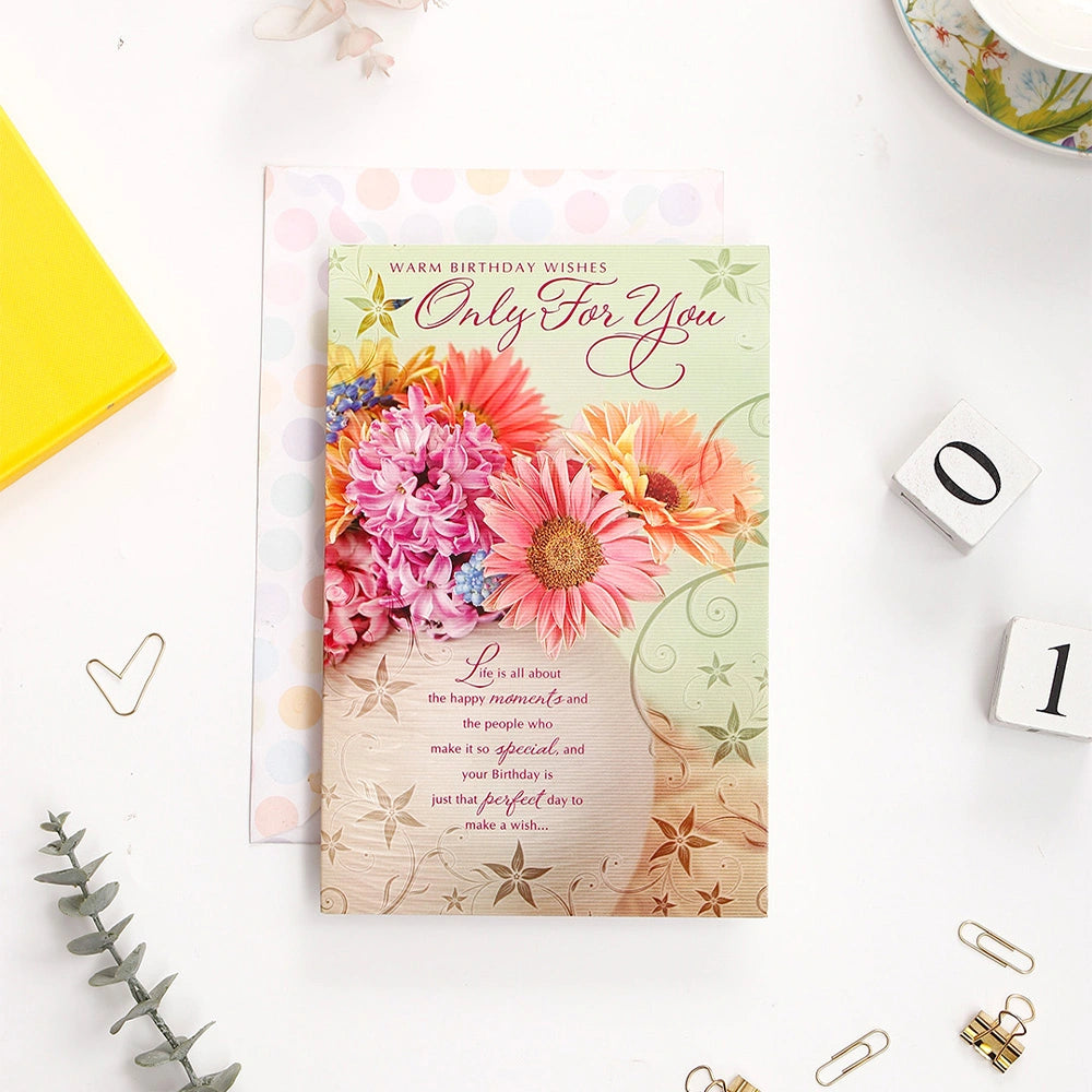 Warm Birthday Wishes Only For You Birthday Greeting Card