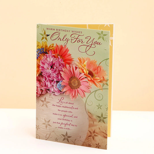 Warm Birthday Wishes Only For You Birthday Greeting Card