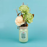 Blooming Green Rose Ceramic  Vase