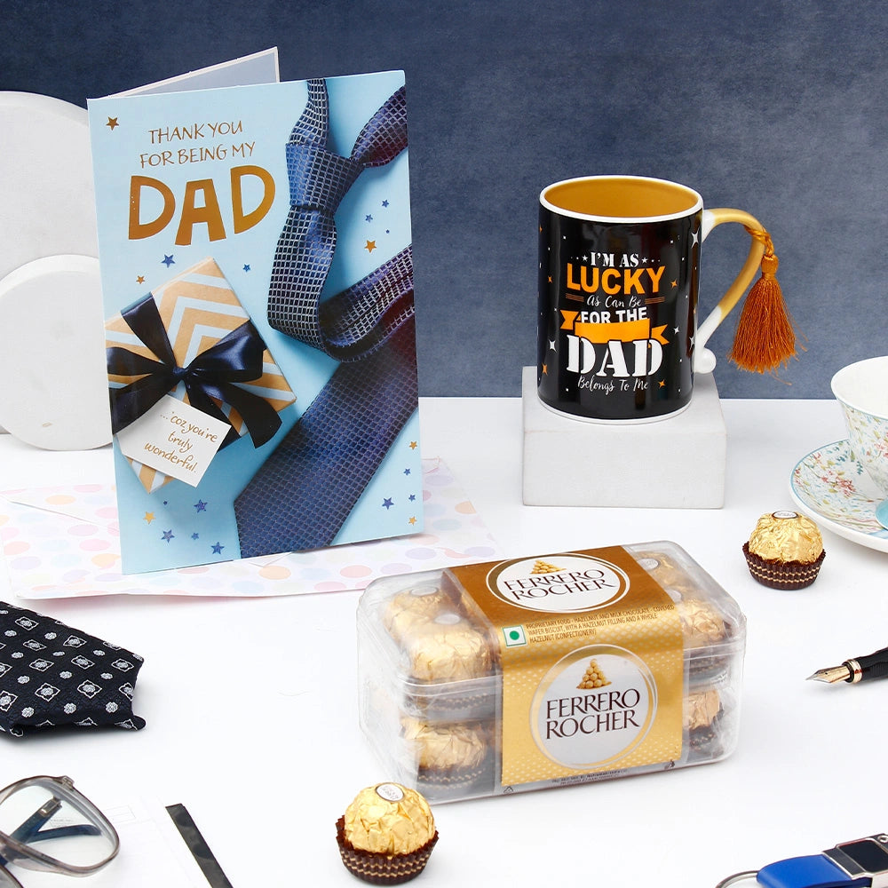 Dad Mug With Greeting card And Ferrero Rocher