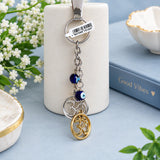 Evil Eye 13cm Gold and Silver Keychain