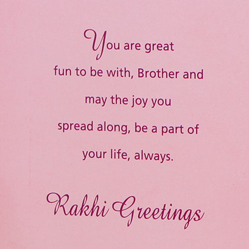 Best Wishes Greeting Card with a Sacred Rakhi