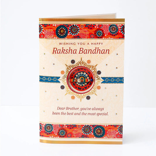 Raksha Bandhan Greeting Card with Archies Amalfi Blu Perfume