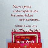 Raksha Bandhan Greeting Card with Archies Black Diamond Perfume