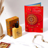 Personalised Rakhi Greeting Card with Archies Classic Oud Perfume