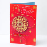 Personalised Rakhi Greeting Card with Archies Black Diamond Perfume