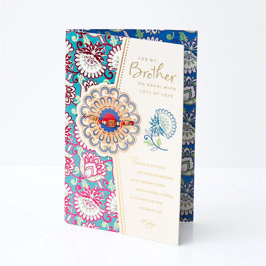 For Brother Rakhi Greeting Card with Archies Black Diamond Perfume