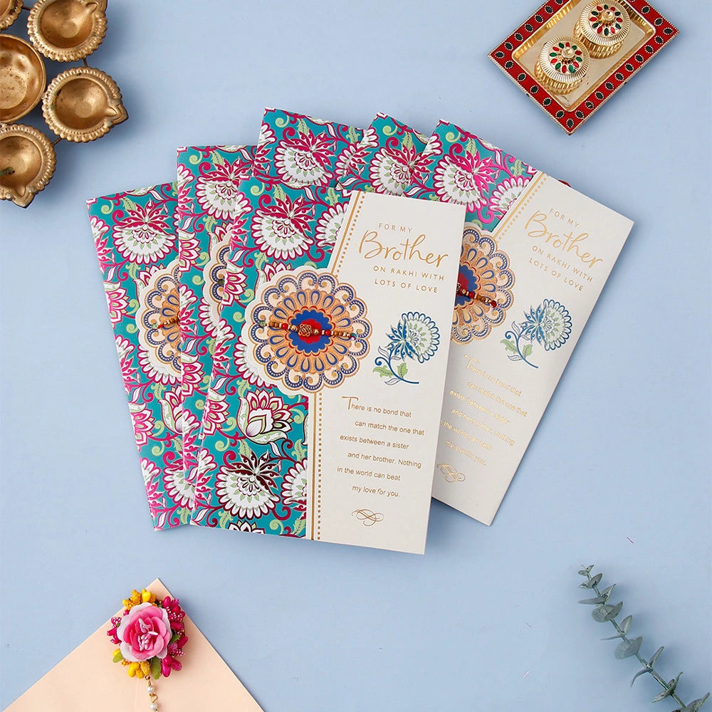 Pack Of 6 For My Brother Raksha Bandhan Greeting Card With Envelope