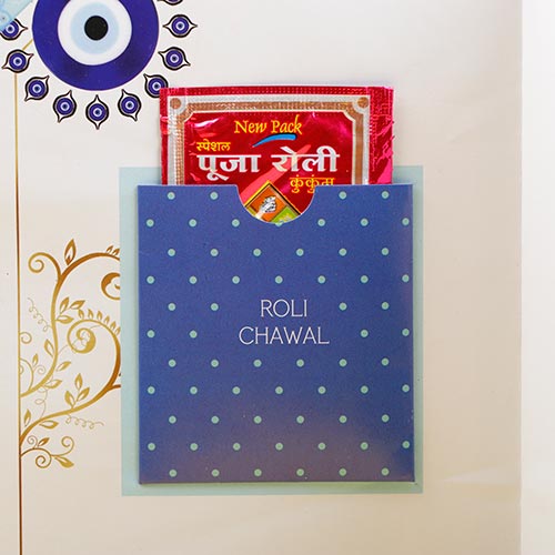 Amazing Evil Eye Rakhi with Greeting Card