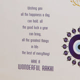 Amazing Evil Eye Rakhi with Greeting Card