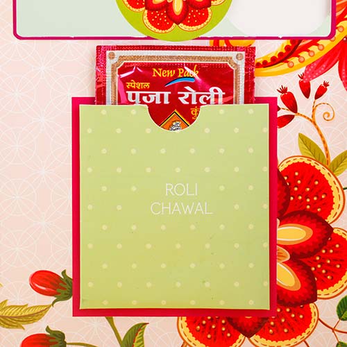 Beautiful Rakhi with Greeting Card