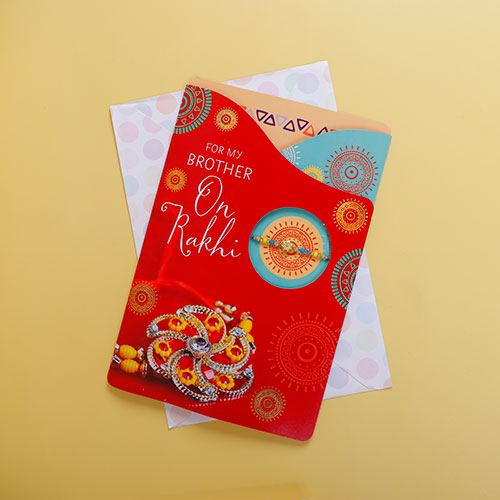 Heartwarming Greeting Card with a Sacred Rakhi