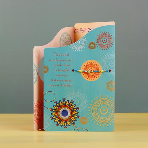 Heartwarming Greeting Card with a Sacred Rakhi