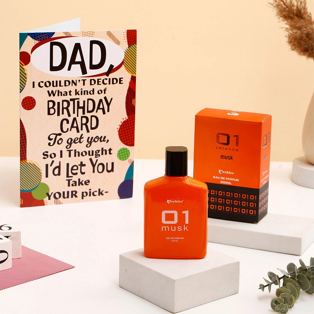 Happy Birthday Dad Greeting Card and Perfume