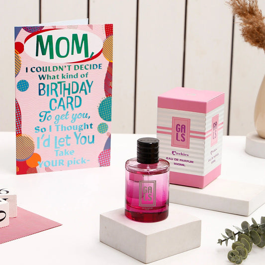 Happy Birthday Mom Greeting Card and Perfume