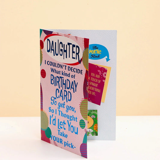 Happy Birthday Daughter Greeting Card and Ferrero Rocher 50 GM