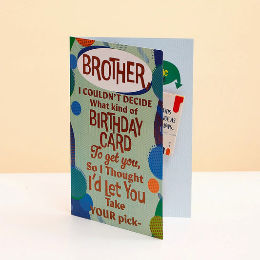 Happy Birthday Brother Greeting Card and Ferrero Rocher 50 GM