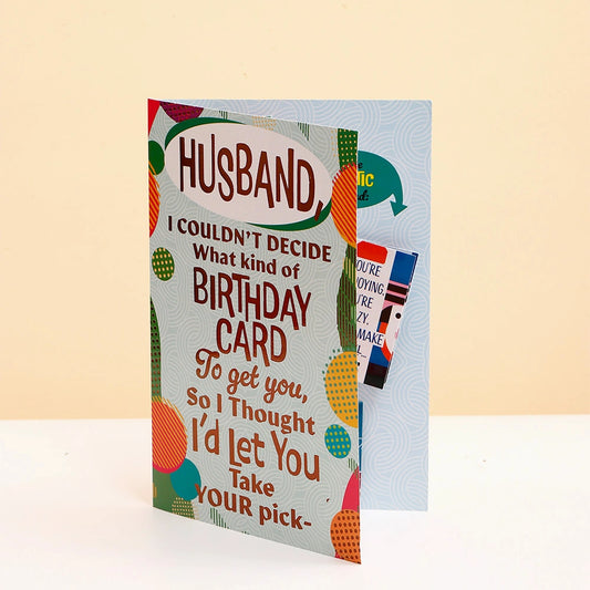 Happy Birthday Husband Greeting Card and Ferrero Rocher 50 GM