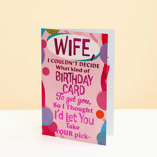 Happy Birthday Wife Greeting Card and Ferrero Rocher 50 GM