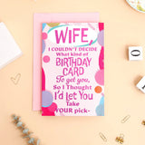 Happy Birthday Wife Greeting Card