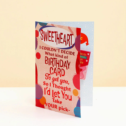 Happy Birthday Sweetheart Greeting Card and Ferrero Rocher 50 GM
