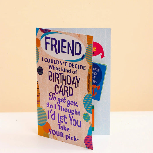 Happy Birthday Friend Greeting Card and Ferrero Rocher 200 GM