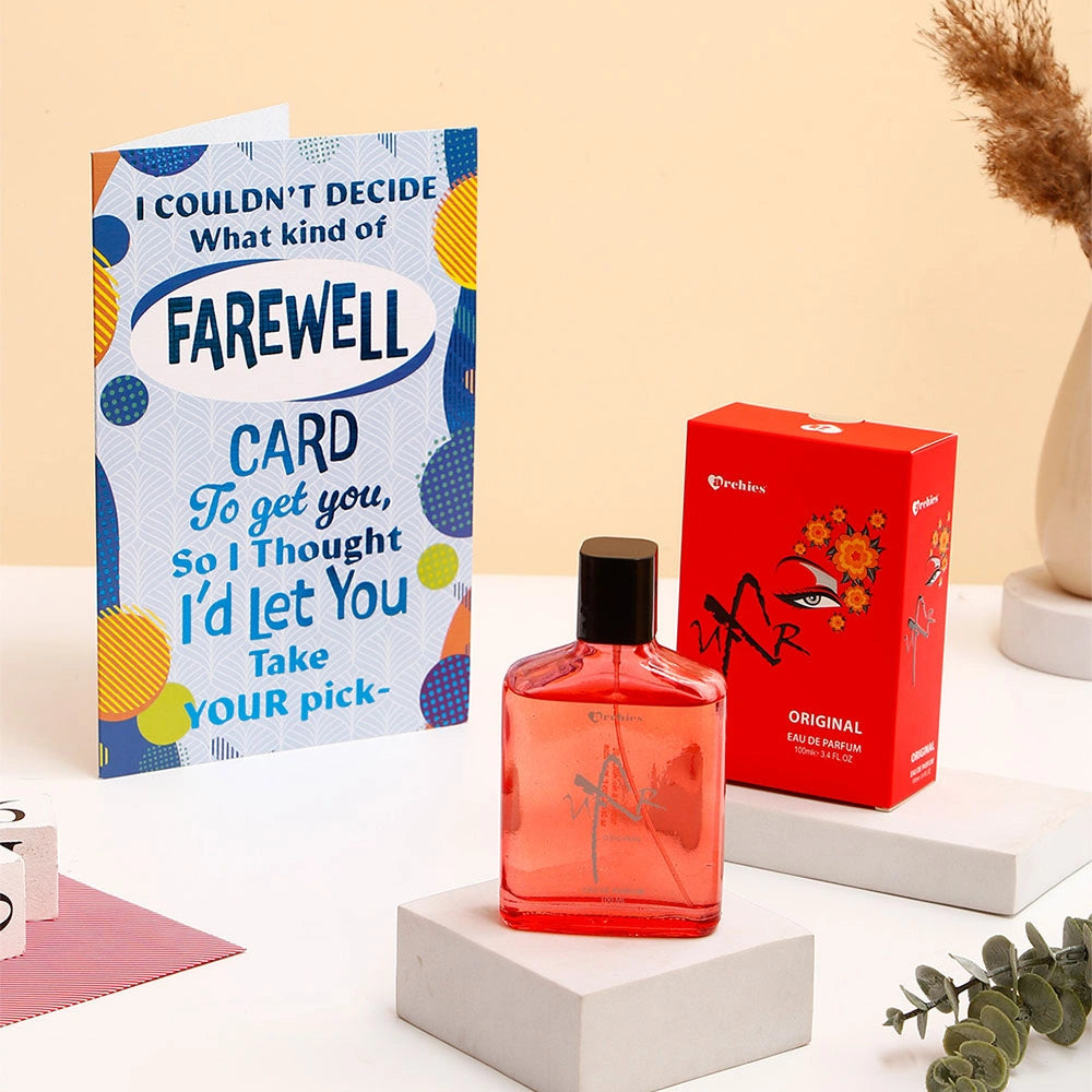 Farewell Greeting Card and UXR Perfume