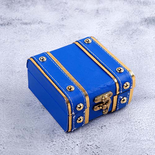 Blue Rakhi Trunk Box with Dry Fruits