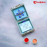 Mint Rakhi Trunk Box with Hershey's Chocolates