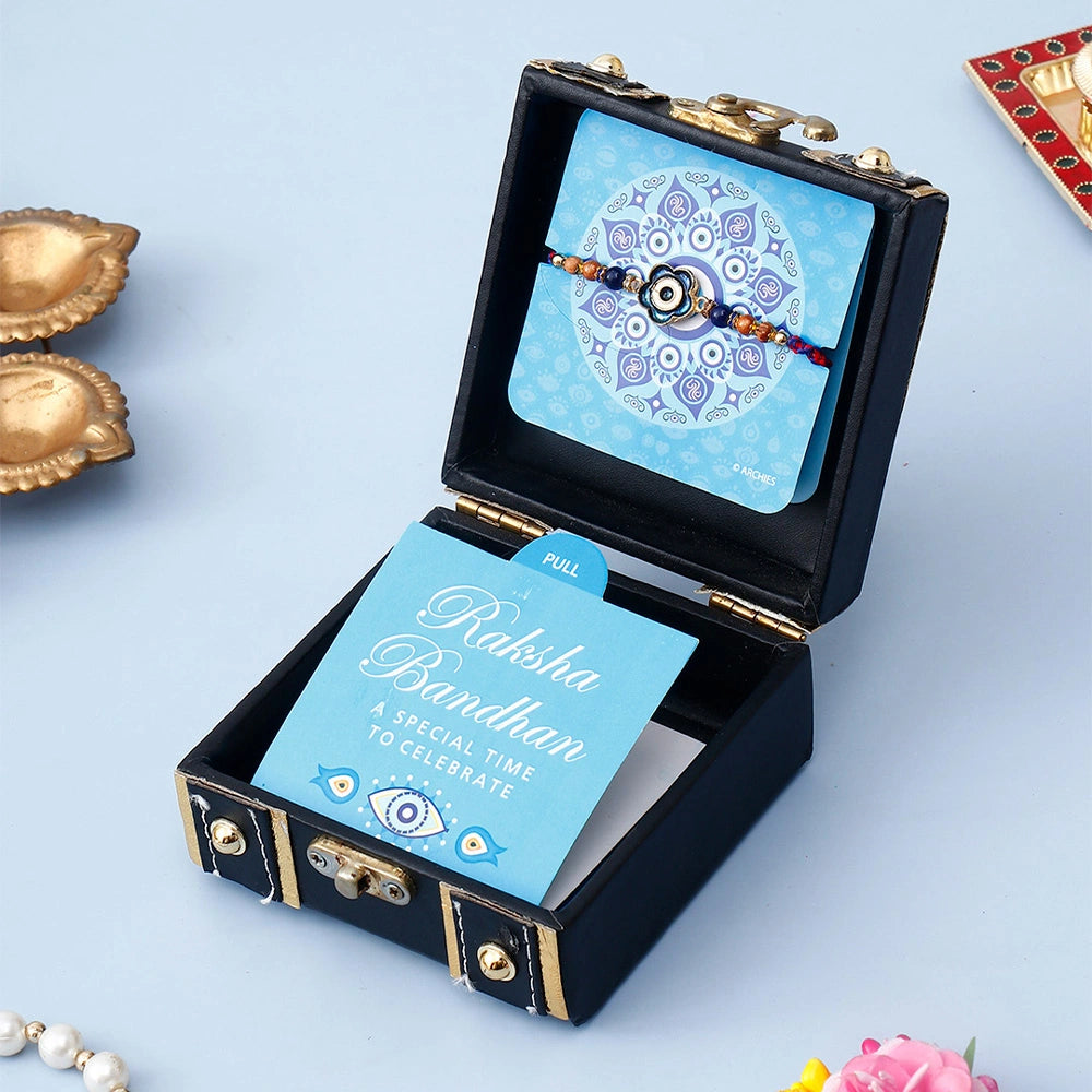 Black Evil Eye Rakhi Treasure Box
