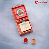 Coral Rakhi Trunk Box with Dry Fruits Gift Set