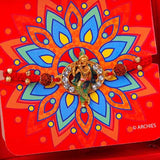 Red Rakhi Trunk Box with Dry Fruits