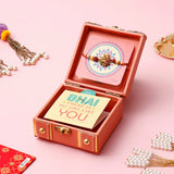 Radha Krishna Coral Rakhi Treasure Box