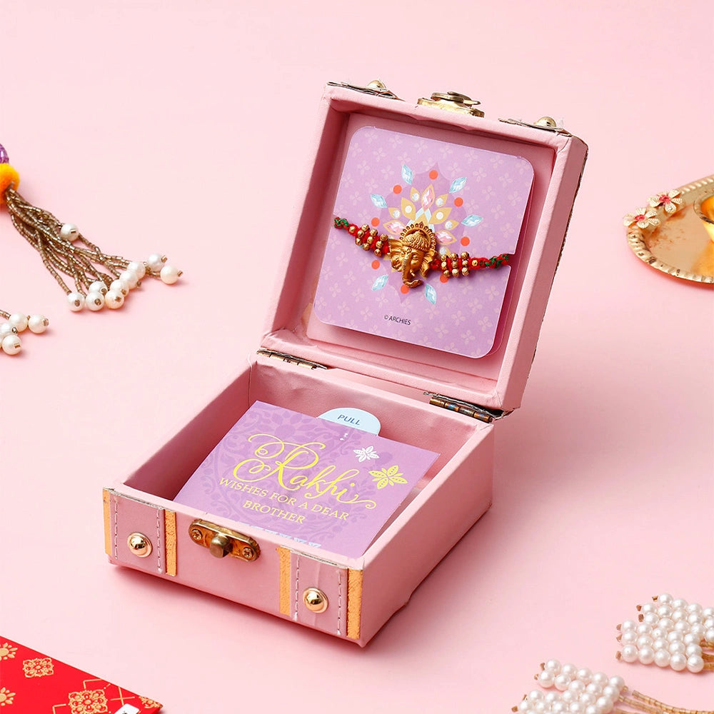 Blush Ganesha Rakhi Treasure Box